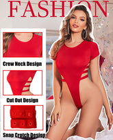 Body Avidlove de manga corta con cortes y escote en V, top de malla, conjuntos casuales para uso diario, camisetas tallas S a XXL